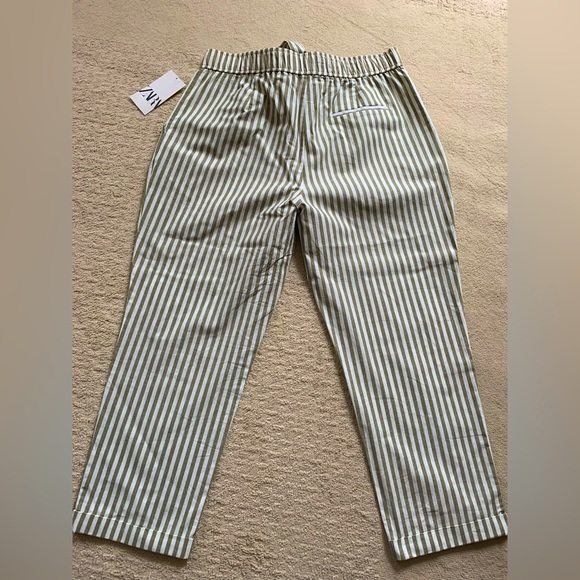 Zara belted striped pant. Size XL. - Picture 2 of 3